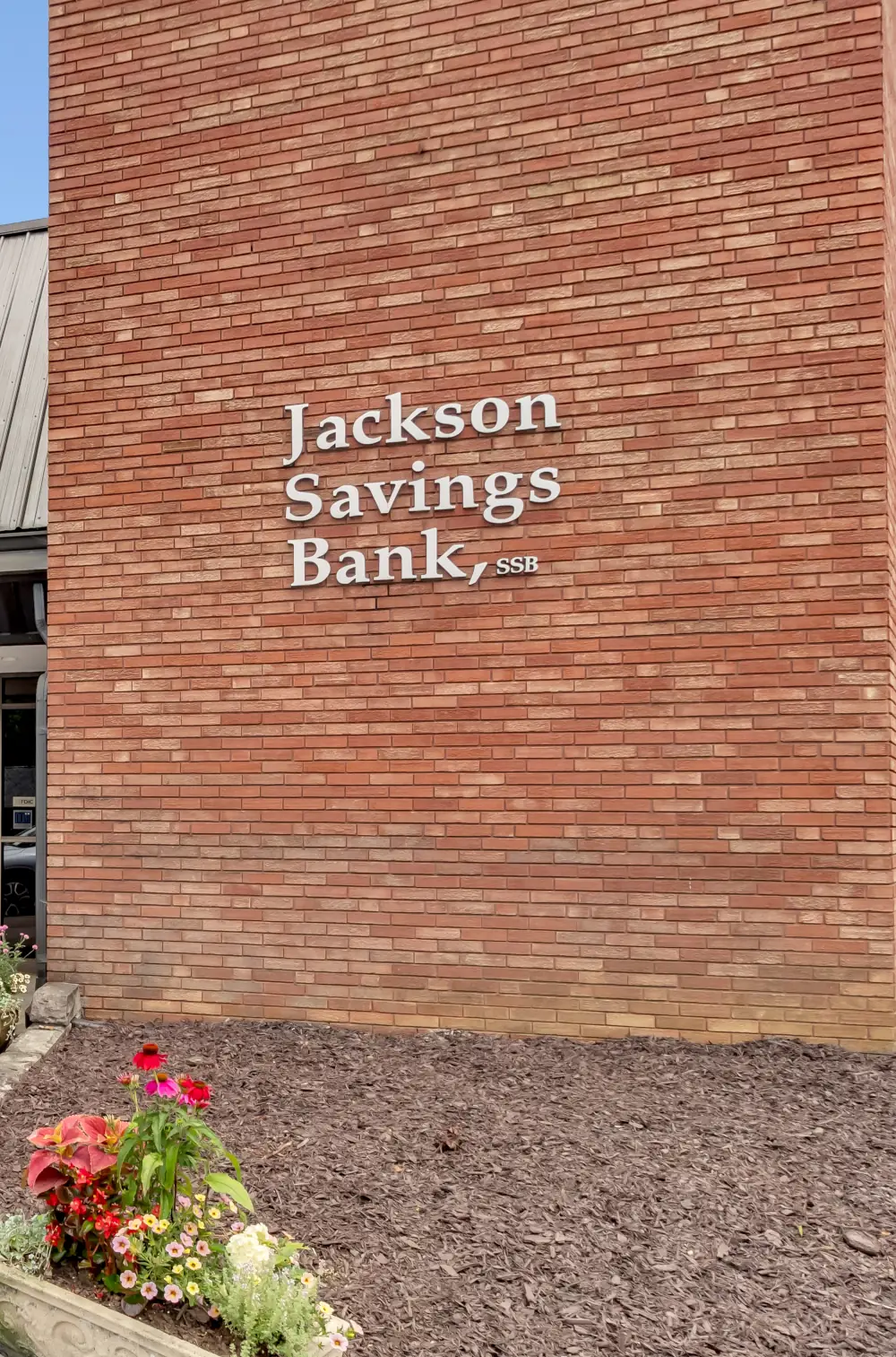 The front of Jackson Savings Bank's building