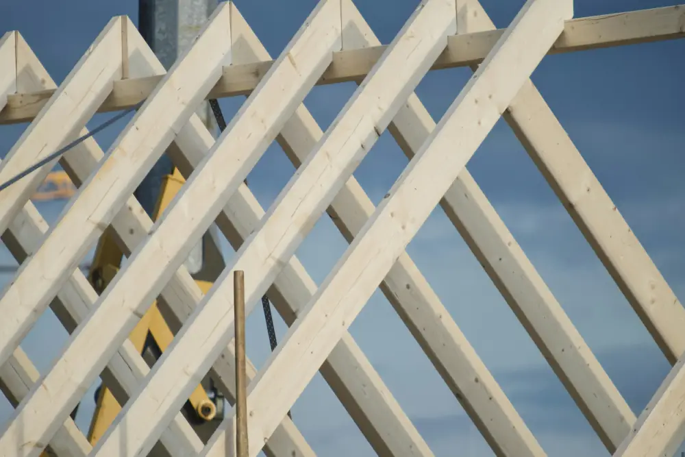 Trusses for a newly construction roof